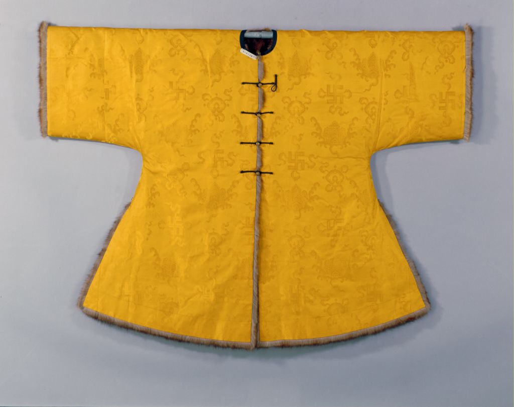 图片[1]-Bright yellow Jiangshan Wandai dark silk marten jacket-China Archive